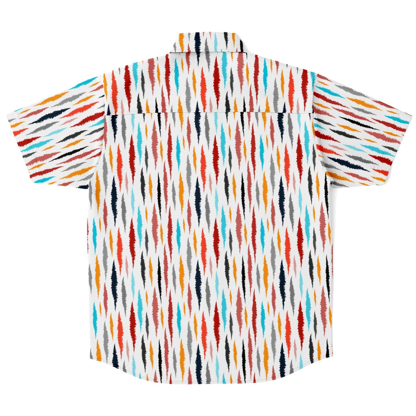 Colored Seamless Pattern Short Sleeve Button Down Shirt - AOP