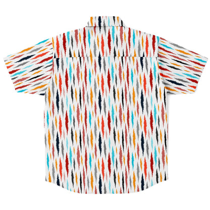 Colored Seamless Pattern Short Sleeve Button Down Shirt - AOP