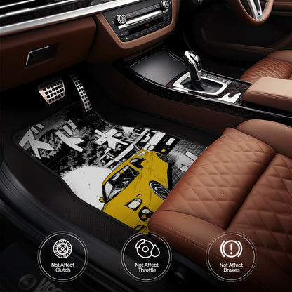 RX7 AE86 Illustration Artwork Automotive Floor Mats