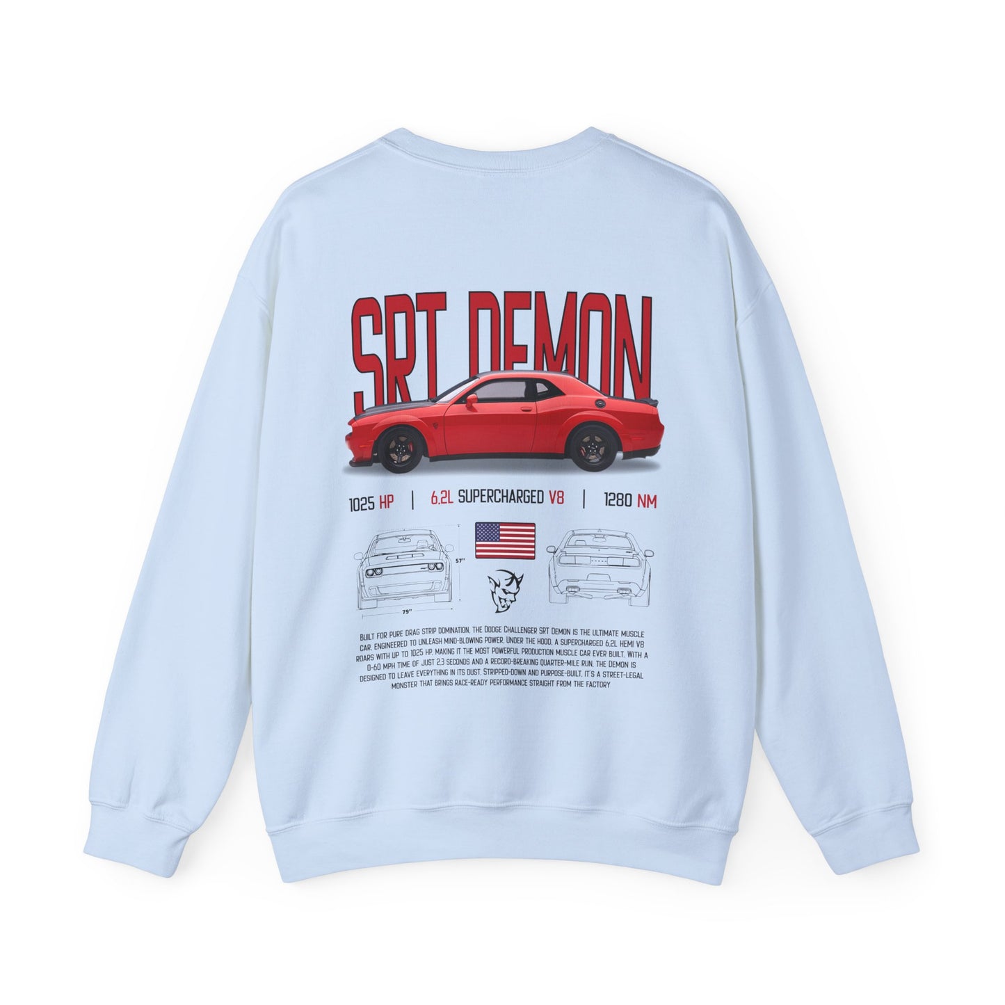 SRT Demon Poster Style Crewneck Sweatshirt