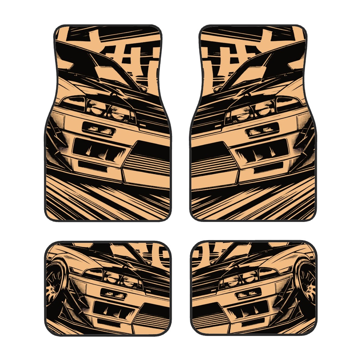 R33 GTR Illustration Automotive Floor Mats