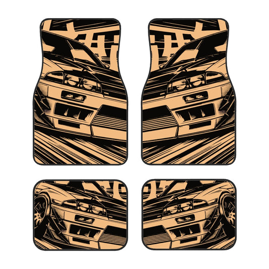 R33 GTR Illustration Automotive Floor Mats