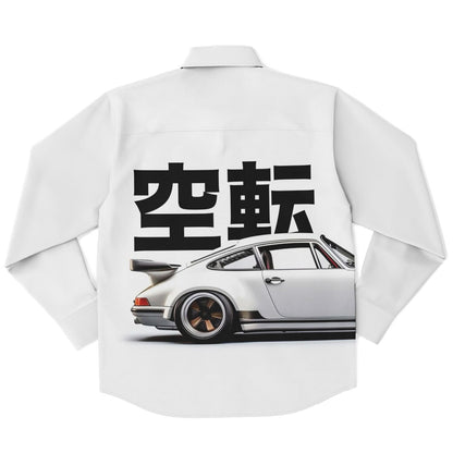 Japanese 911 Inspired Long Sleeve Button Down Shirt - AOP