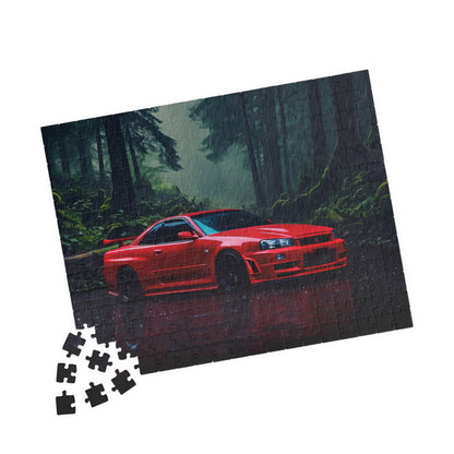 GTR R34 in the Rain Jigsaw Puzzle [110, 252, 520, or 1014 pieces]