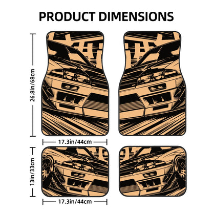 R33 GTR Illustration Automotive Floor Mats