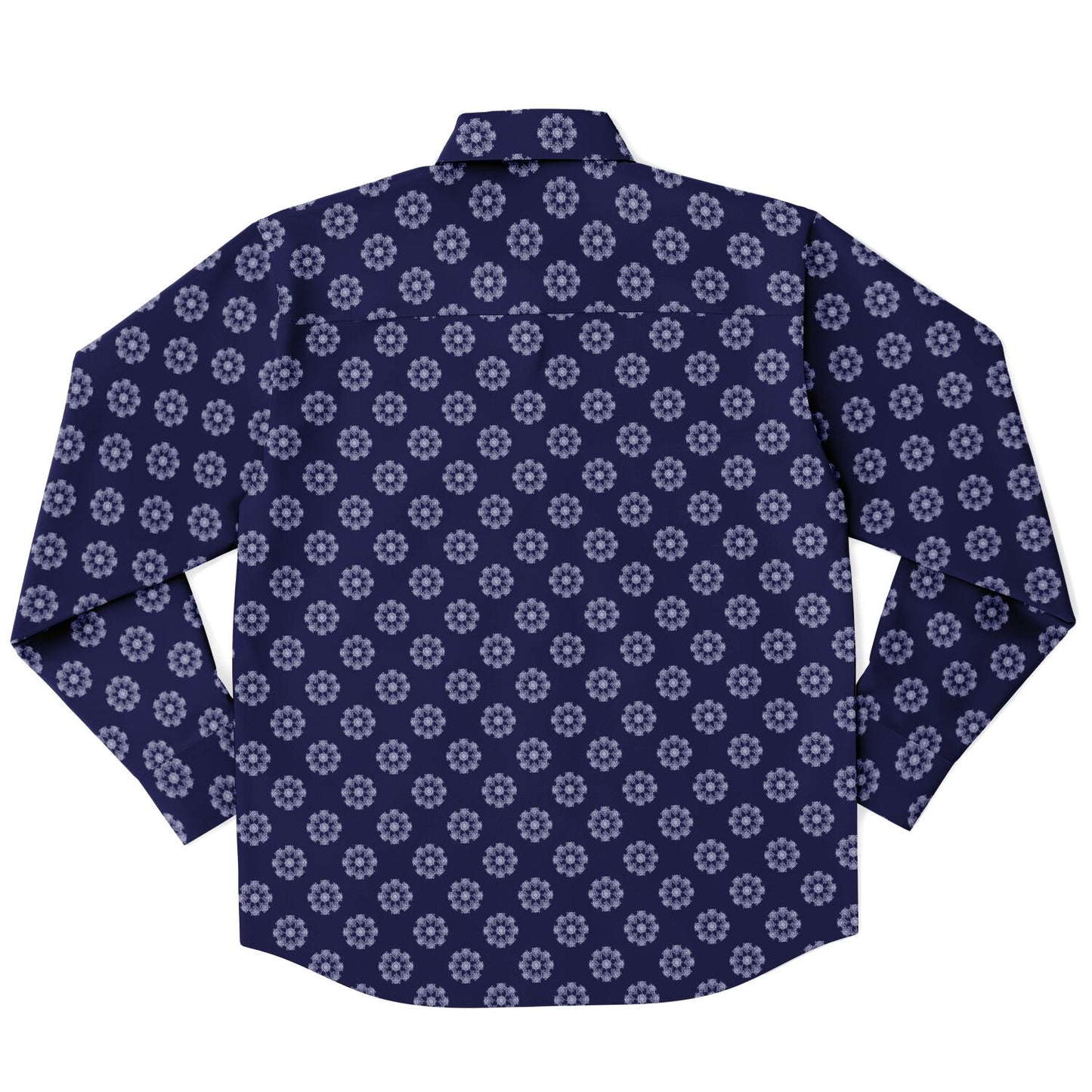 Seamless Circle Pattern Long Sleeve Button Down Shirt - AOP