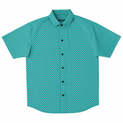 Seamless Minimalist Pattern Short Sleeve Button Down Shirt - AOP