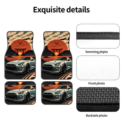 GTR R35 Illustration Automotive Floor Mats