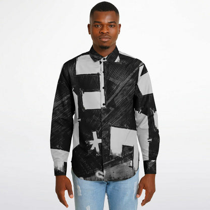 Bimmer Supra Illustration Long Sleeve Button Down Shirt - AOP
