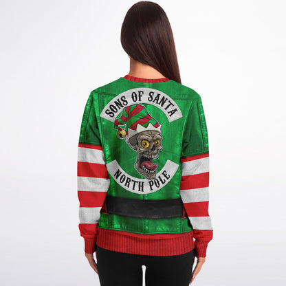 Santa's Little Biker Help Printed Sweatshirt