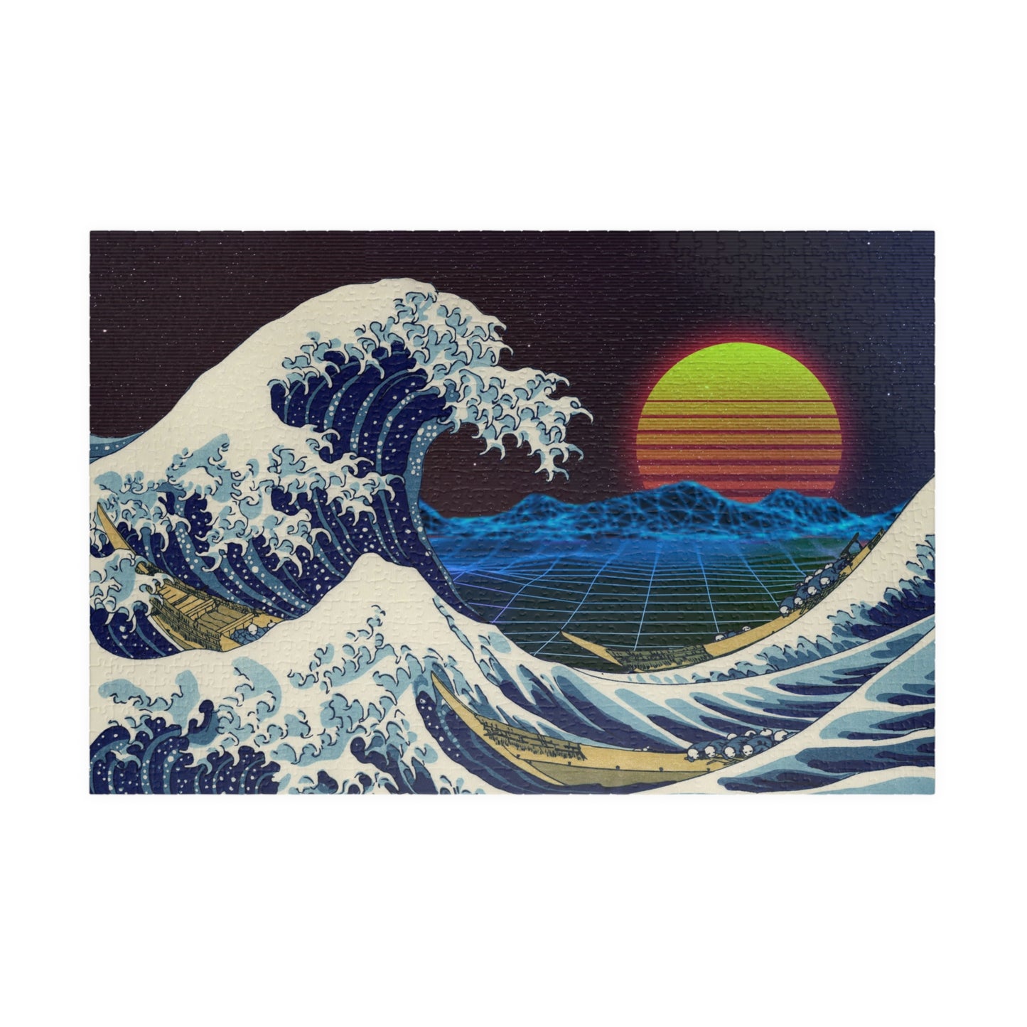 Retrowave Jigsaw Puzzle [110, 252, 520, or 1014 pieces]