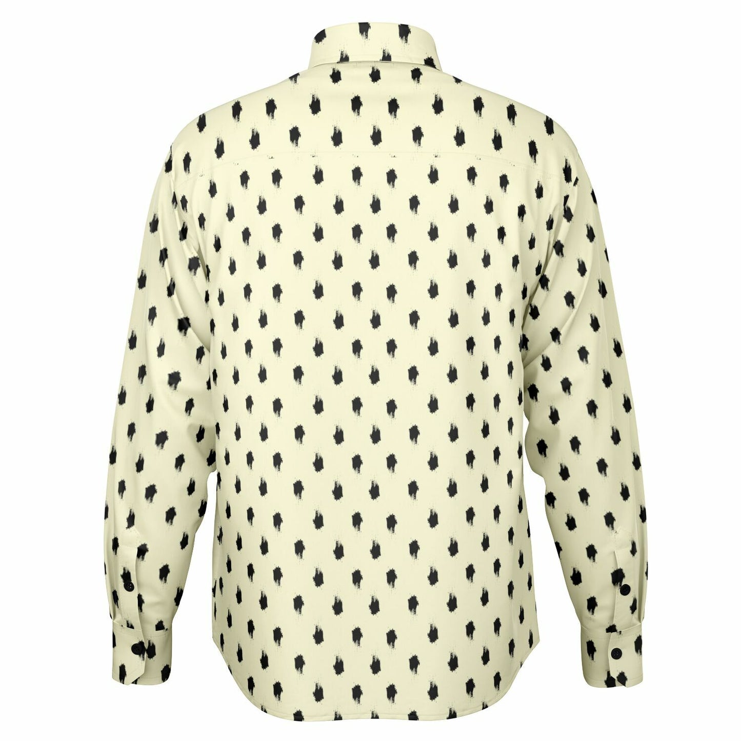 Brushstroke Pattern Long Sleeve Button Down Shirt - AOP