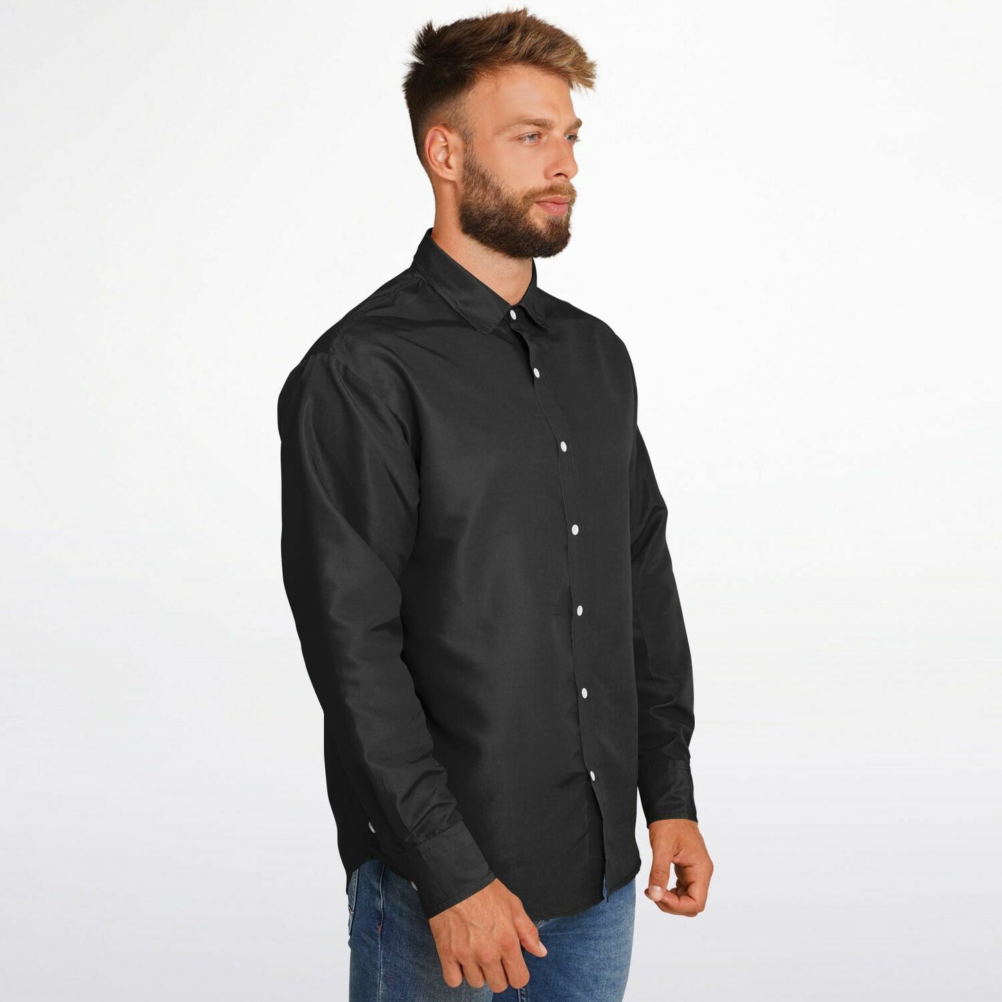 Silvia Soul Long Sleeve Button Down Shirt - AOP