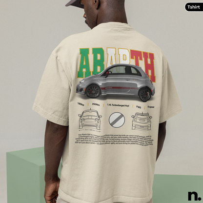  Abarth 500 Poster Style T-shirt sand