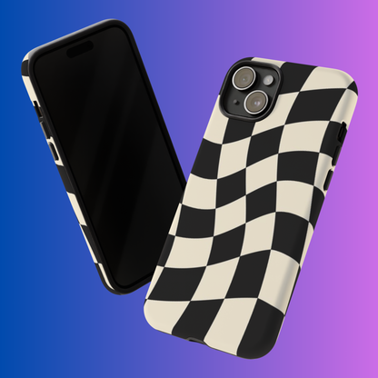 Checkered Flag Inspired Tough Phone Case