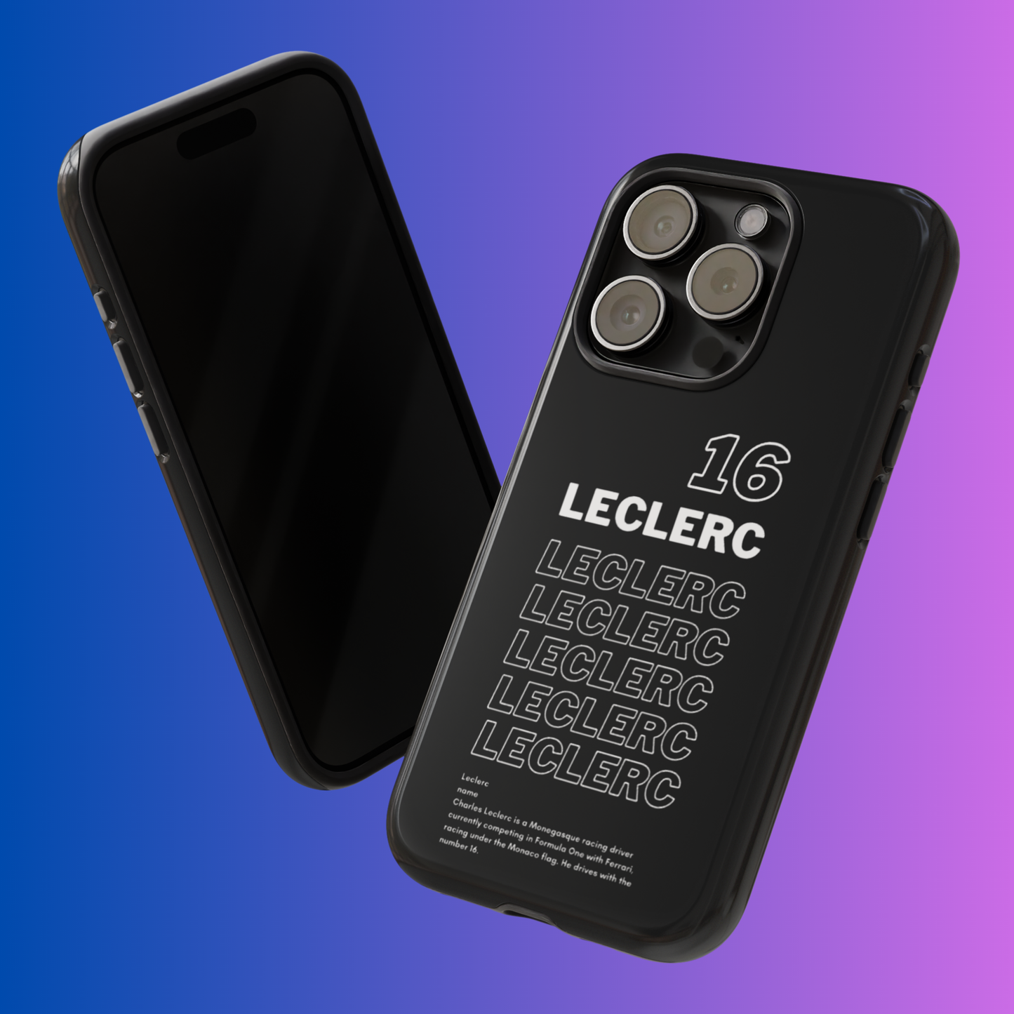 Leclerc 16 F1 Inspired Snap Case
