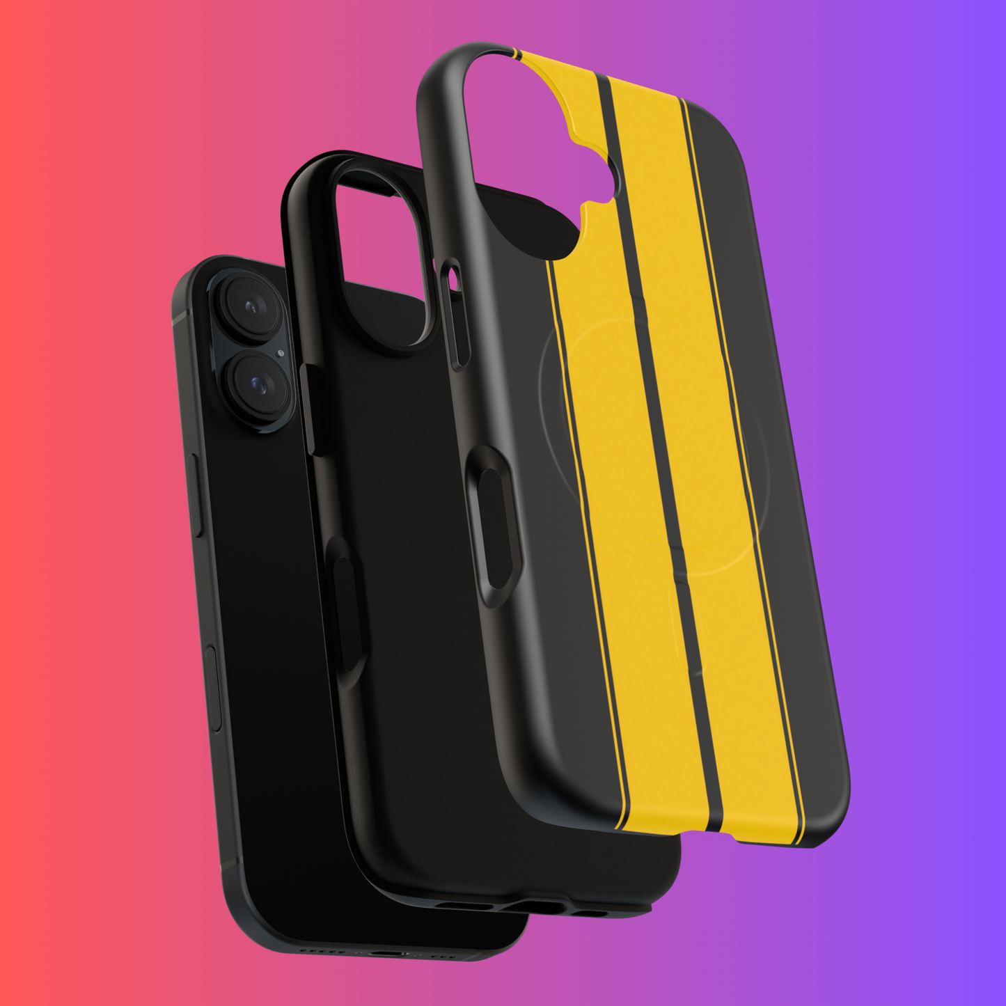 Yellow Racing Stripes Snap Case