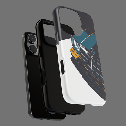 Merc W124 Illustration Tough Magnetic Case