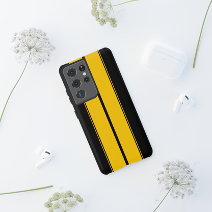 Yellow Racing Stripes Tough Magnetic Cases