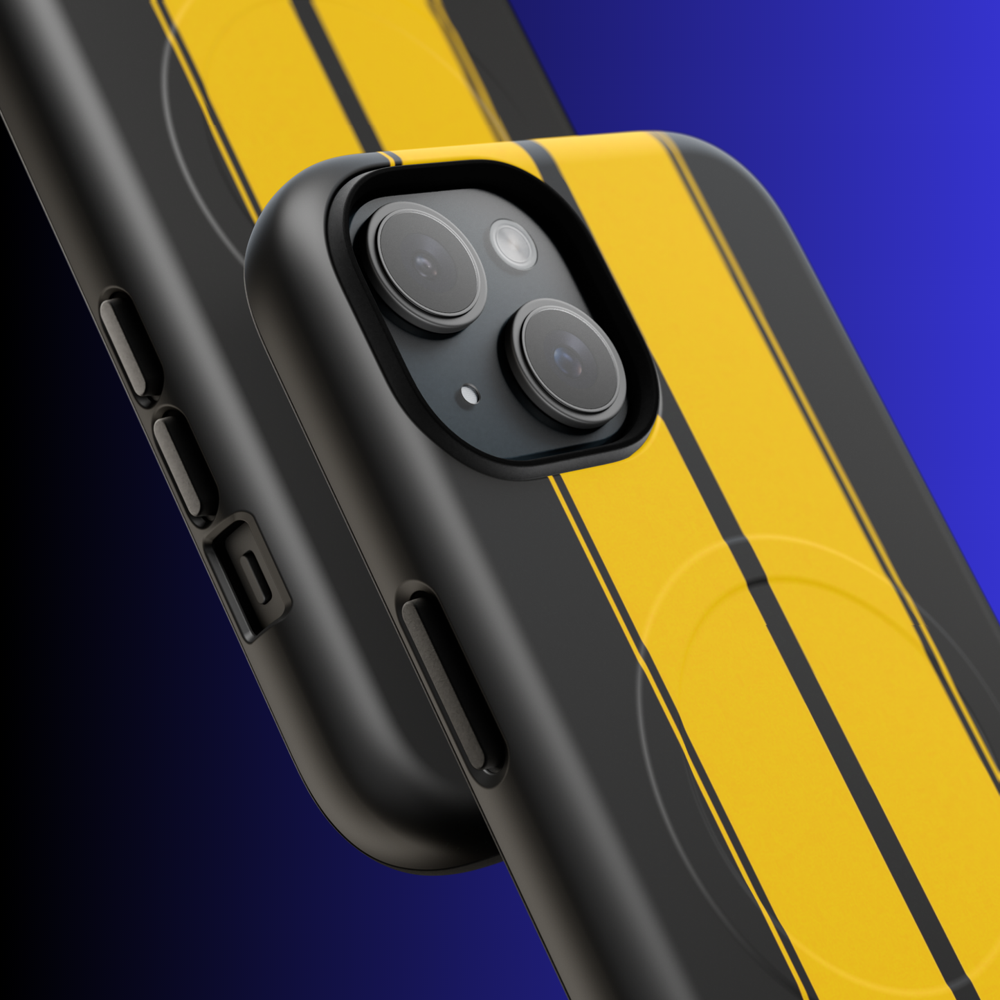 Yellow Racing Stripes Snap Case