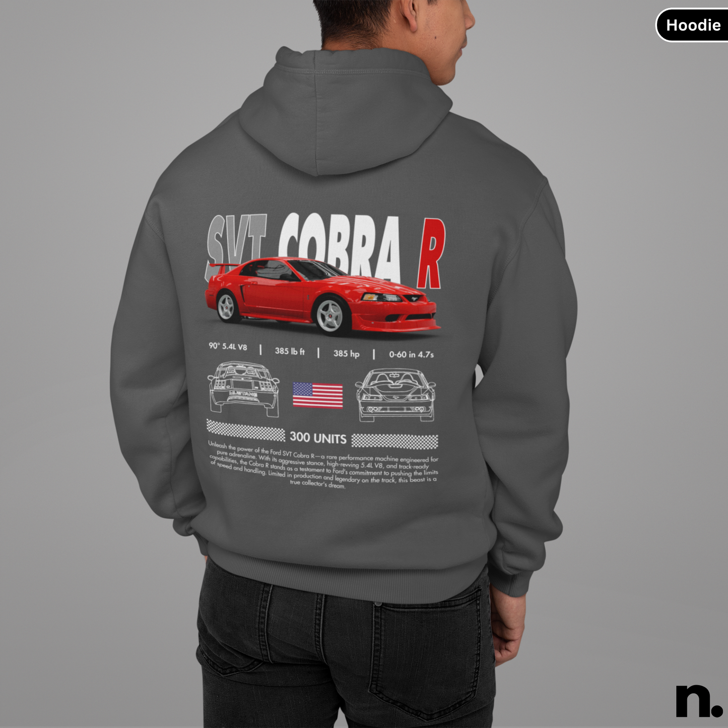 American Muscle Cobra R Poster Style Hoodie