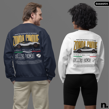 Zonda Hypercar Poster Style Sweatshirt