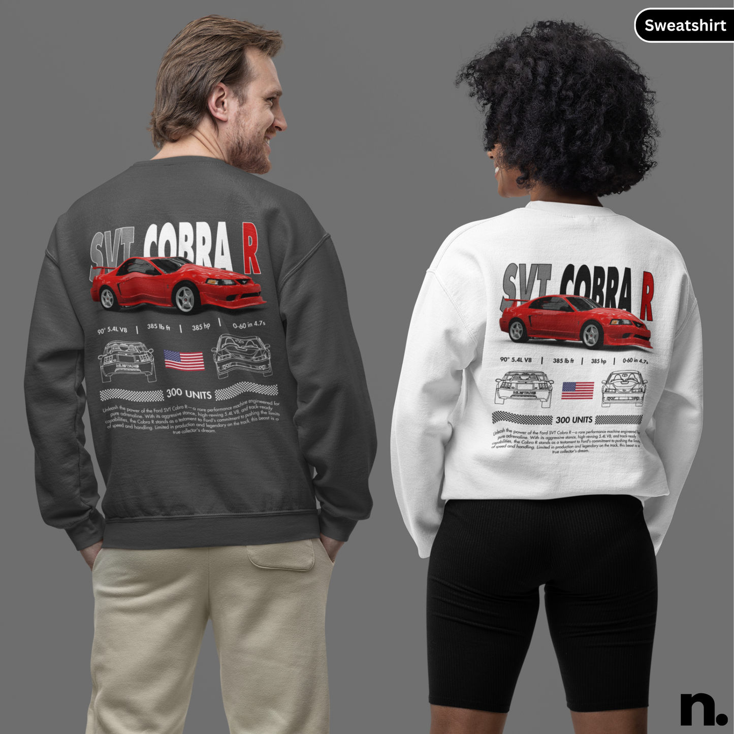 American Muscle Cobra R Poster Style Sweatshirt