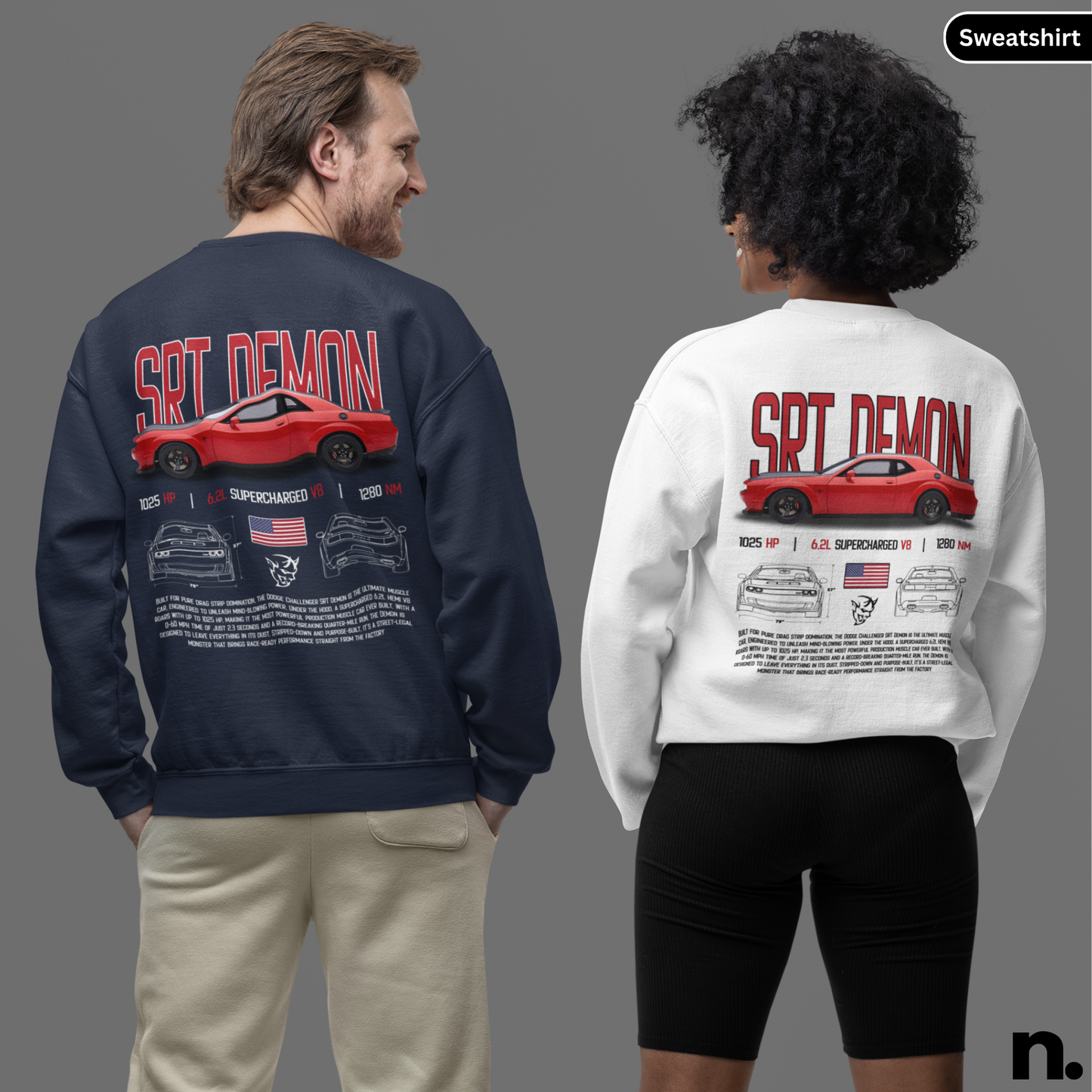 SRT Demon Poster Style Crewneck Sweatshirt