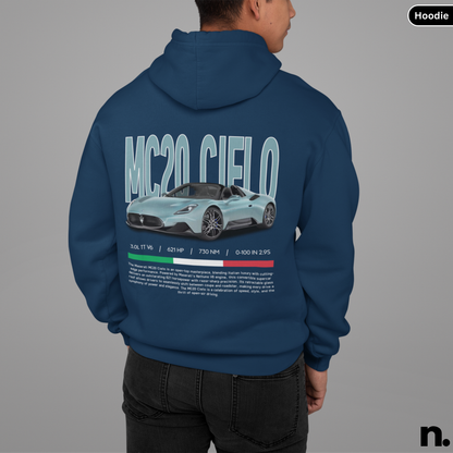 MC20 Cielo Hypercar Poster Style Hoodie