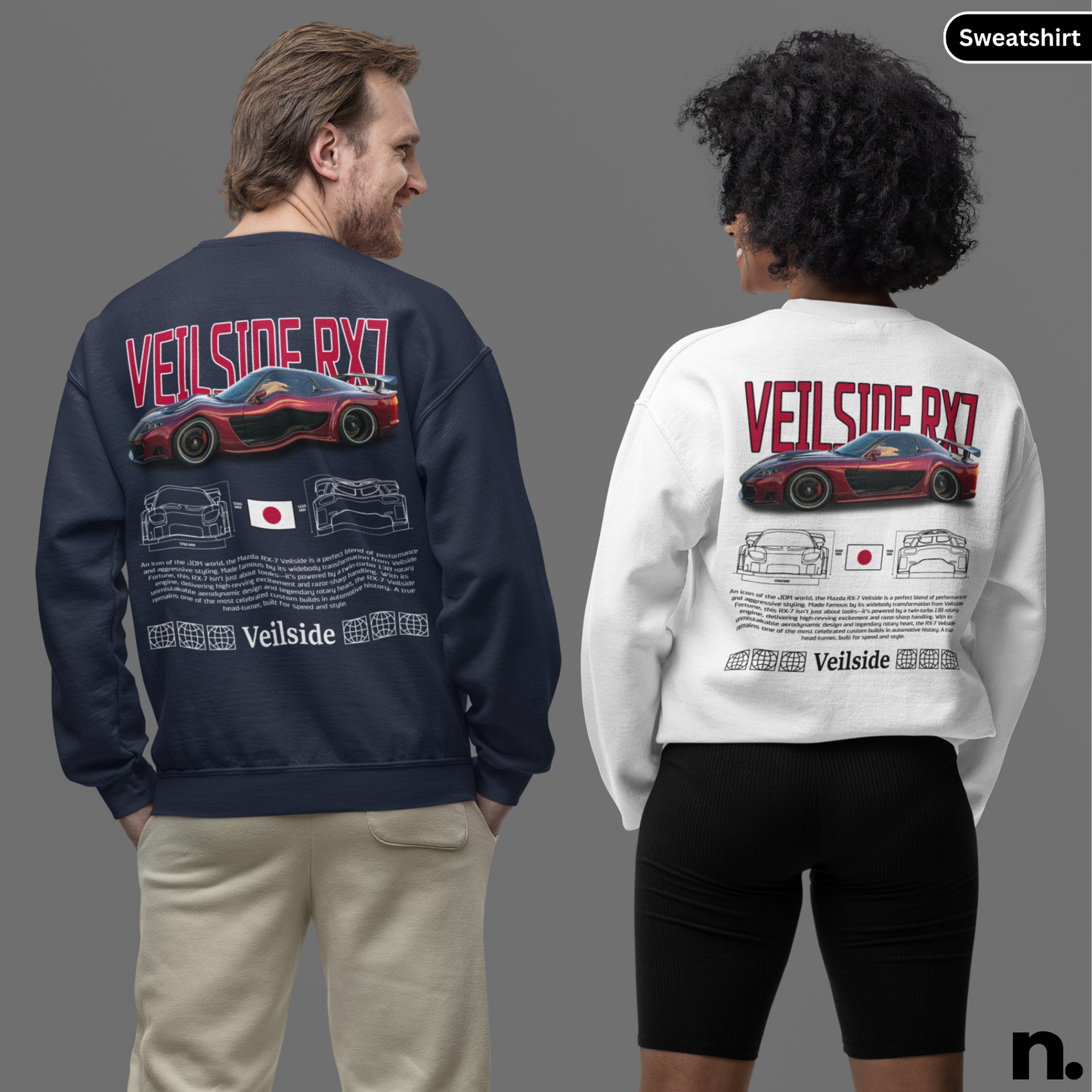 Veilside RX7 Poster Style Crewneck Sweatshirt
