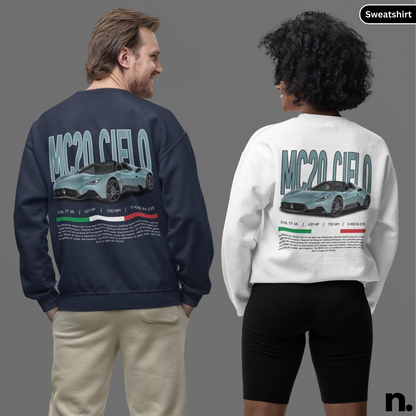 MC20 Cielo Hypercar Poster Style Sweatshirt