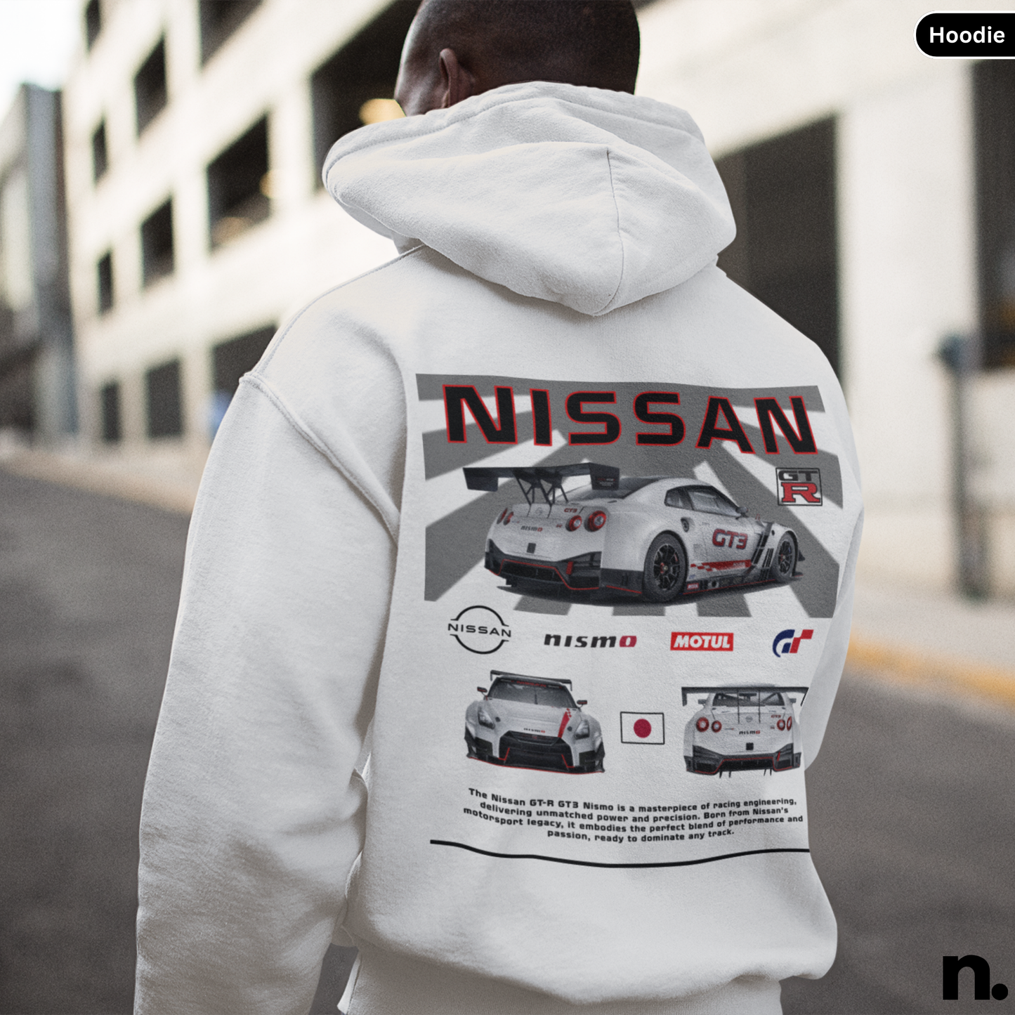 Nissan GTR GT3 JDM Poster Style Back Print Unisex Hoodie
