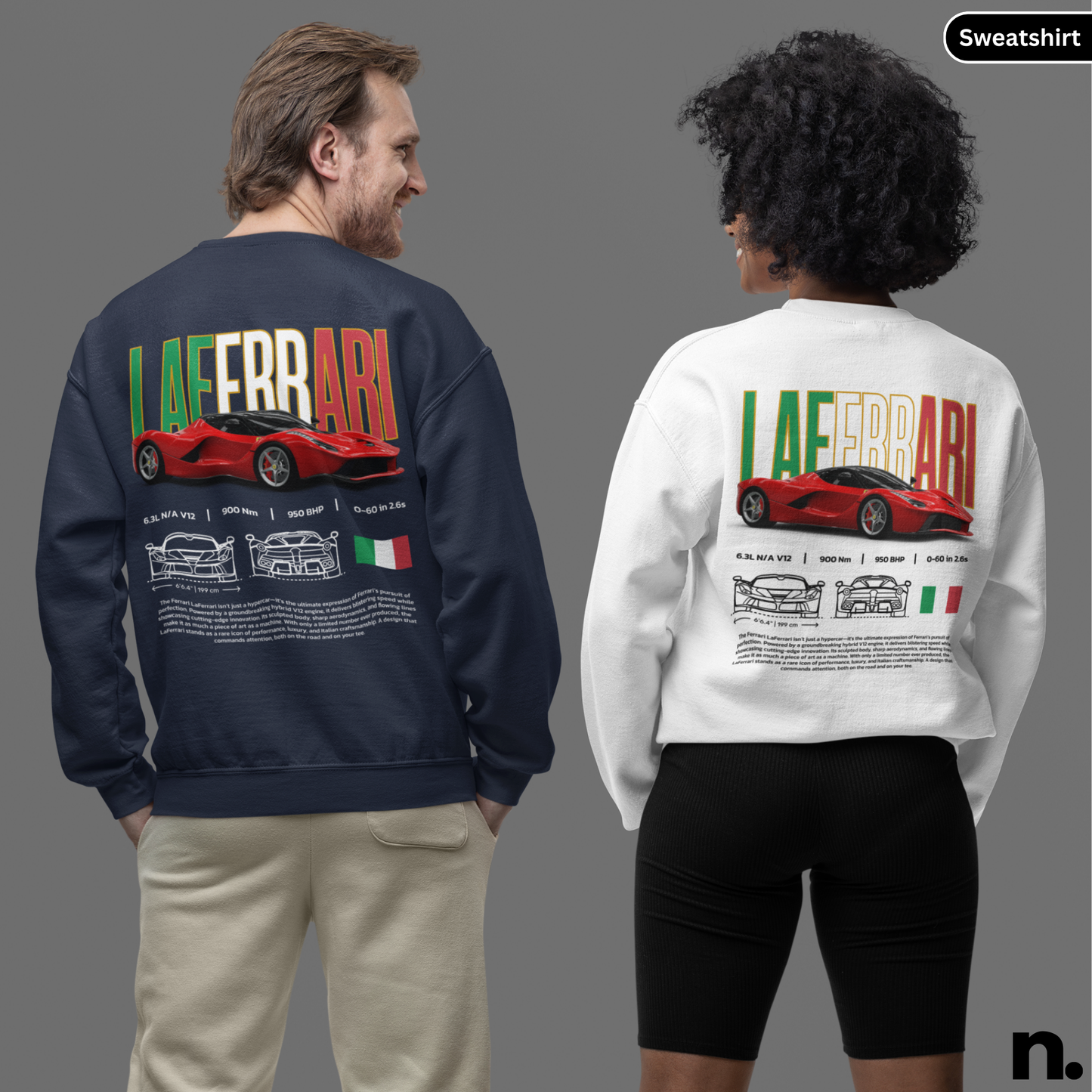 Laferrari Italian Poster Style Sweatshirt