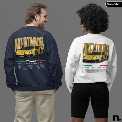 Lambo Aventador Poster Style Sweatshirt