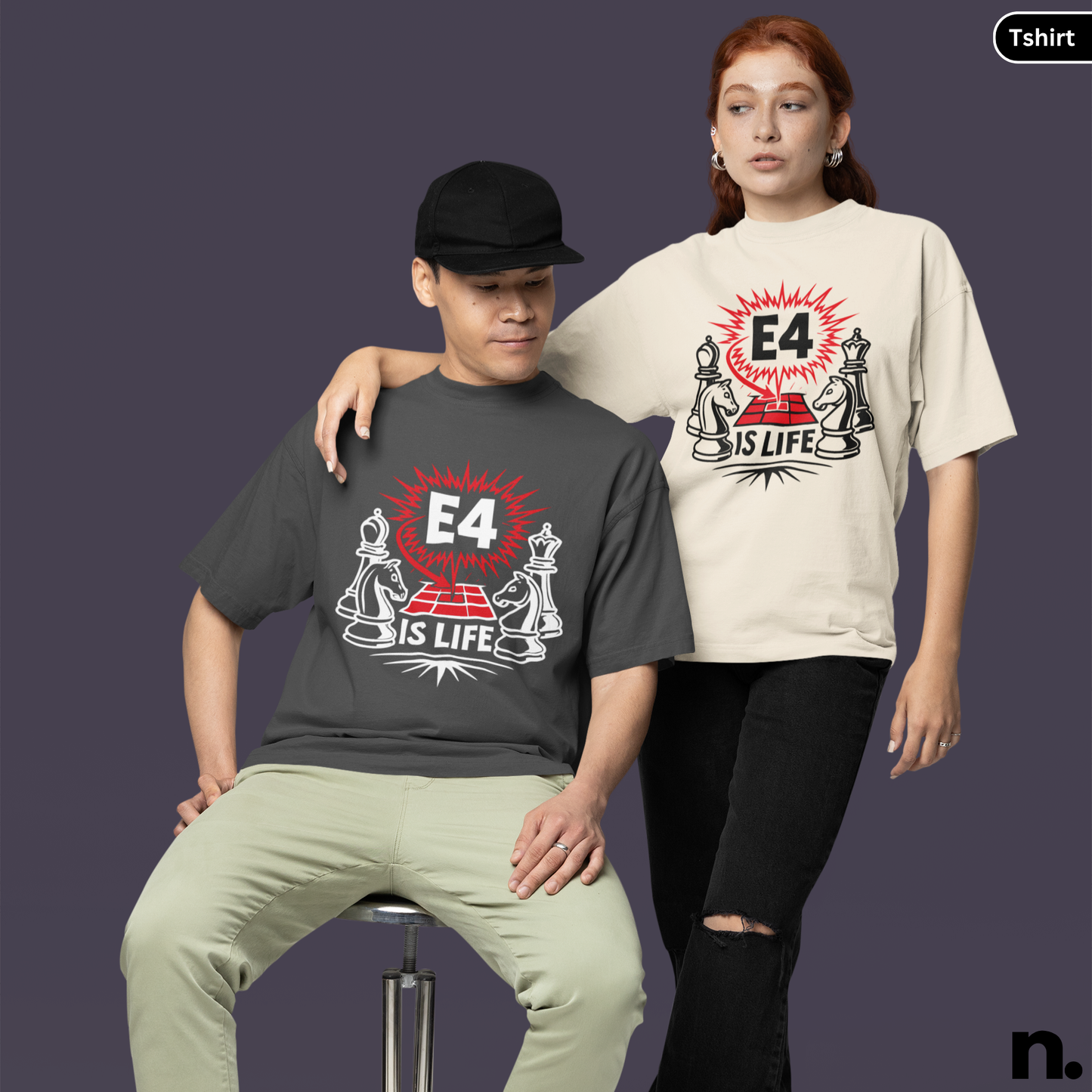 E4 is Life Chess Inspired Unisex Tee