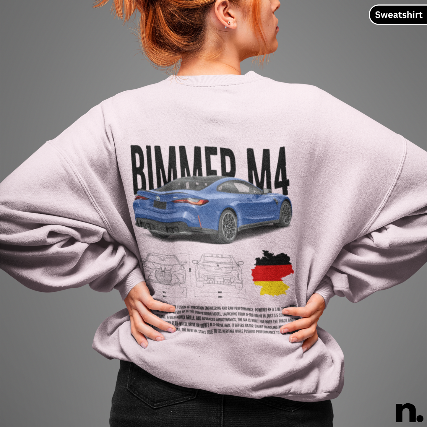 Bimmer M4 Poster Style Crewneck Sweatshirt