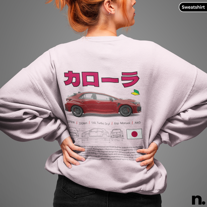 JDM GR Corolla Poster Style Sweatshirt