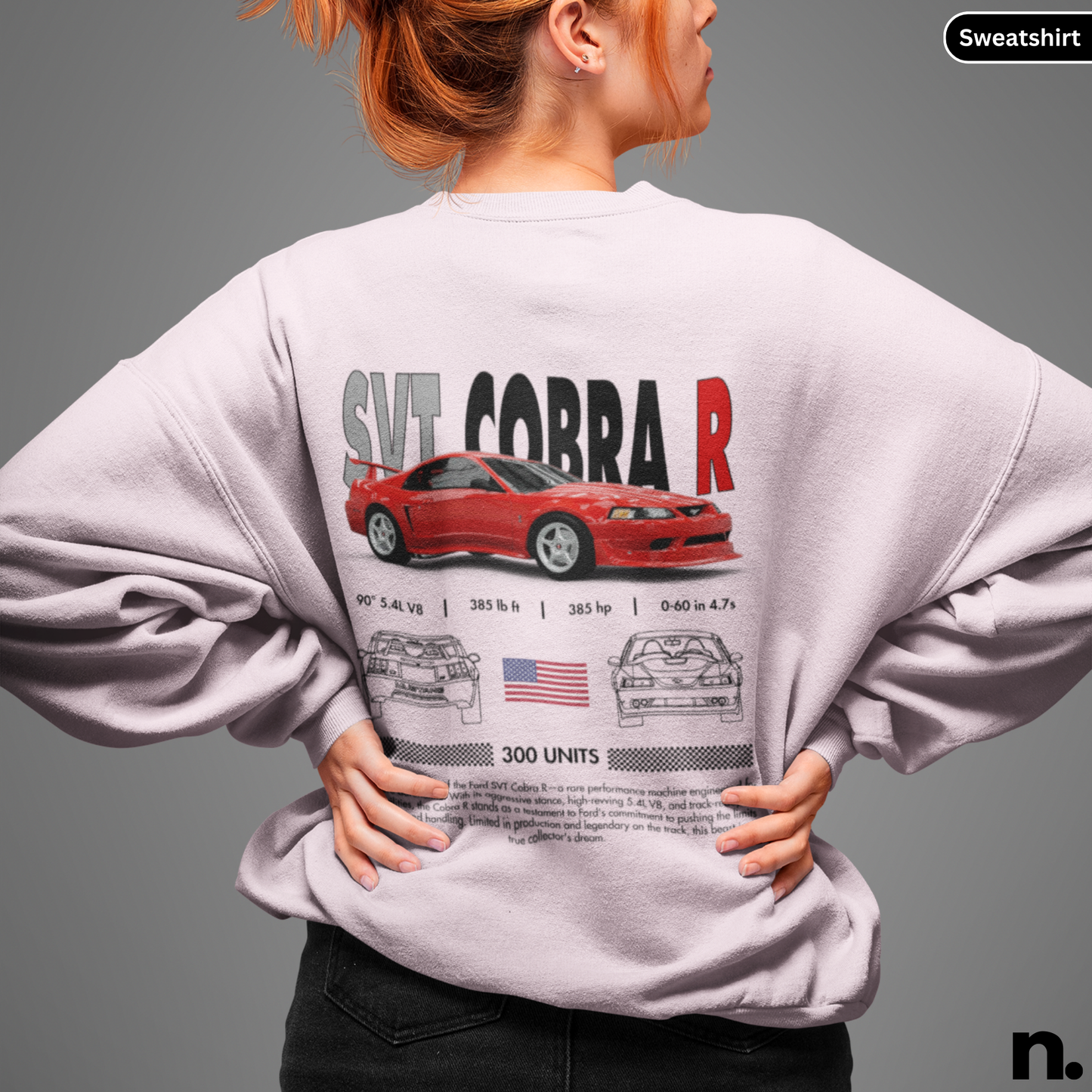American Muscle Cobra R Poster Style Sweatshirt