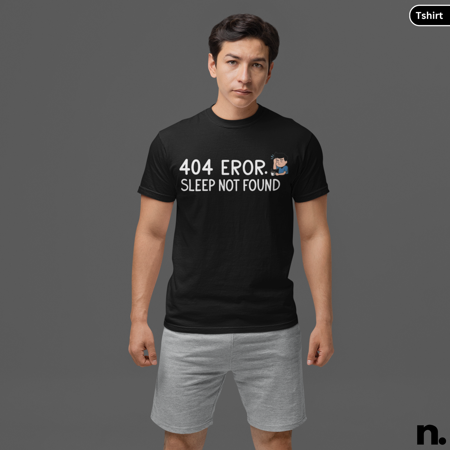 404 Error Sleep Not Found Funny Developer Cotton T-Shirt