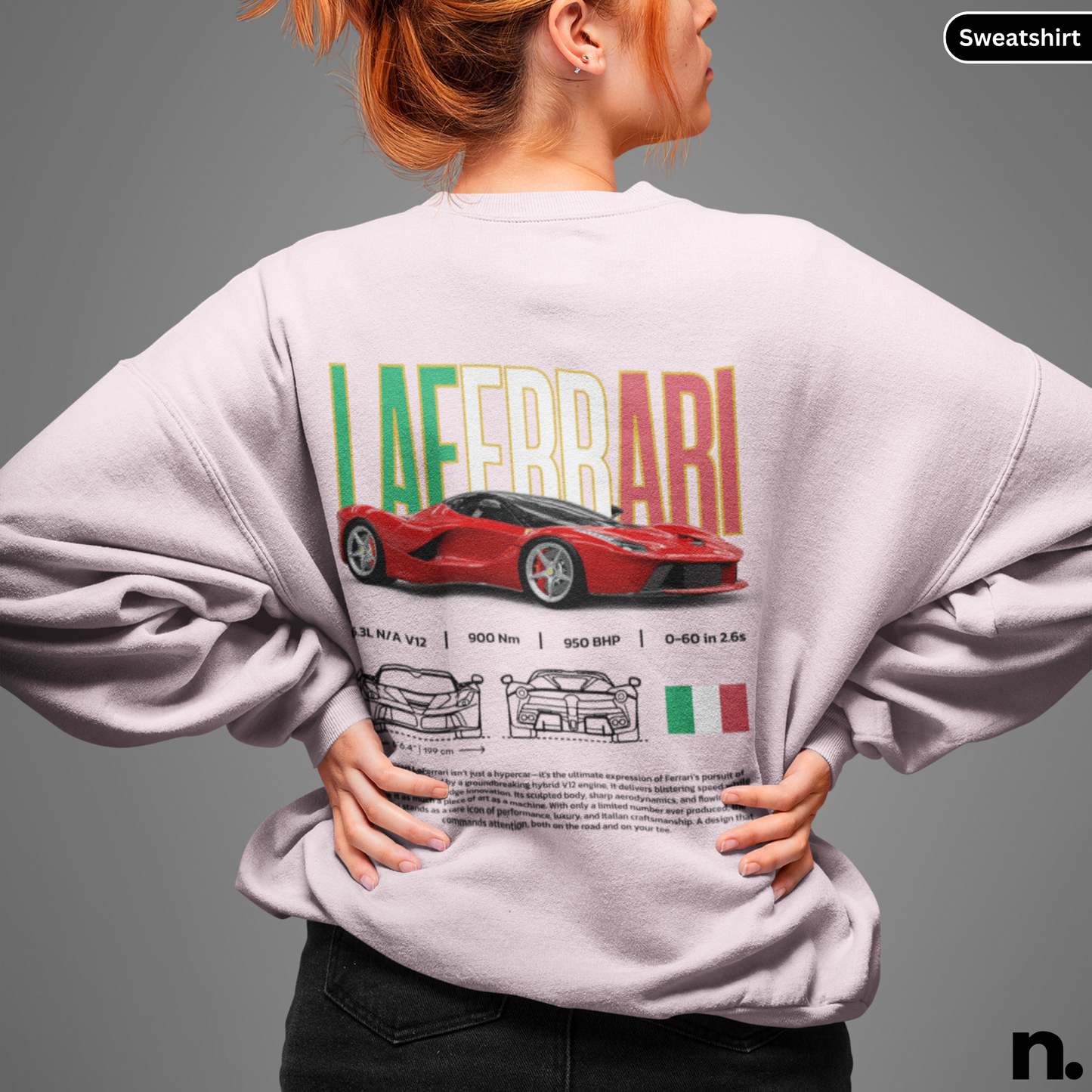 Laferrari Italian Poster Style Sweatshirt