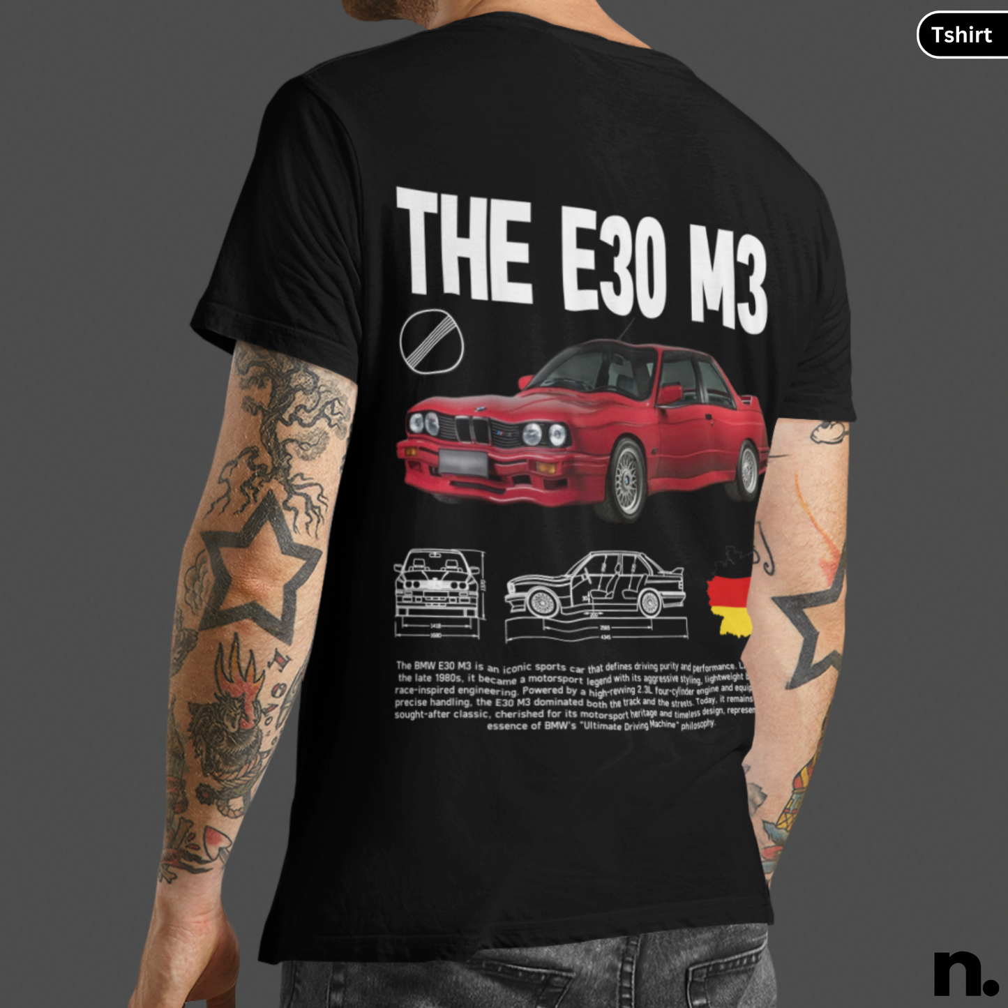 E30 M3 Poster Style T-shirt