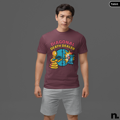 Diagonal Death Dealer Chess Piece Inspired Unisex Tee