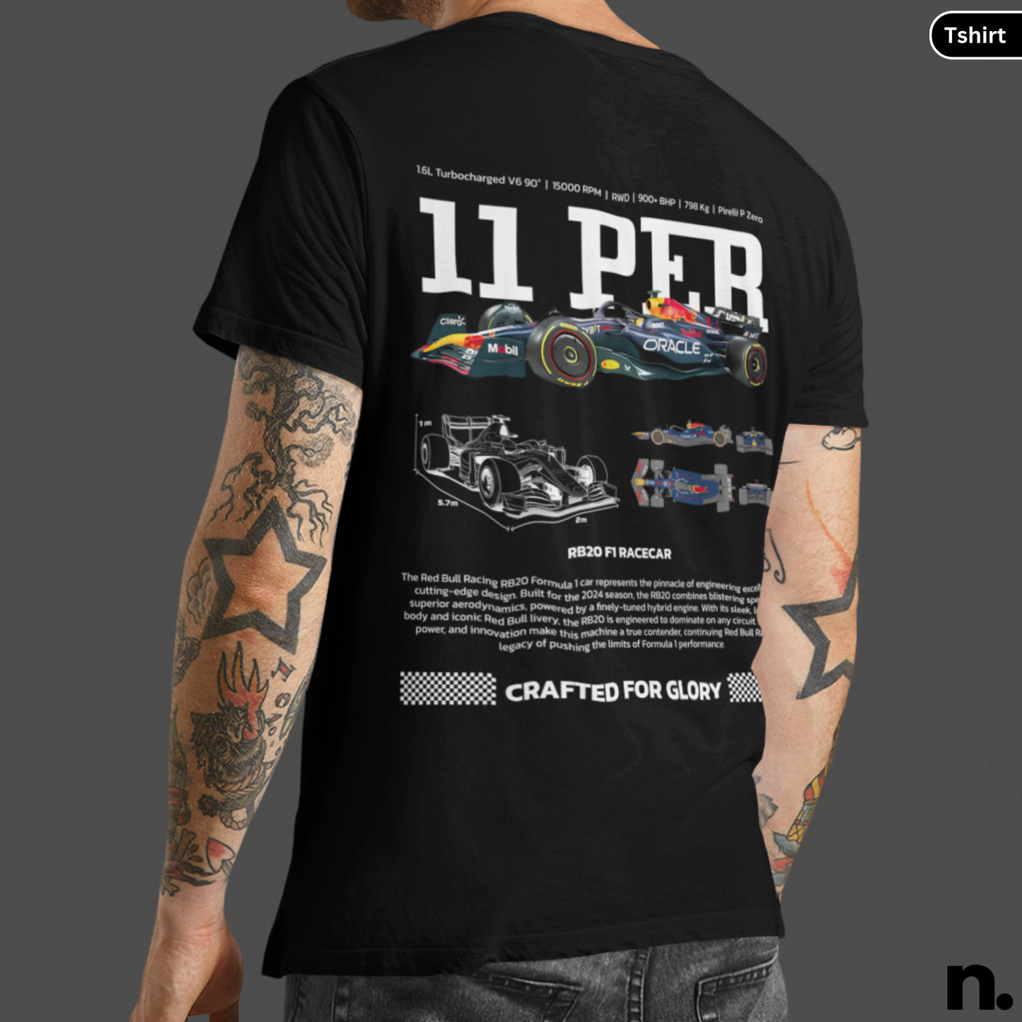 11 Perez RB20 Poster Style T-shirt
