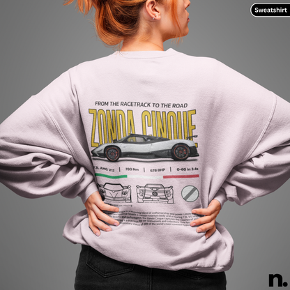 Zonda Hypercar Poster Style Sweatshirt