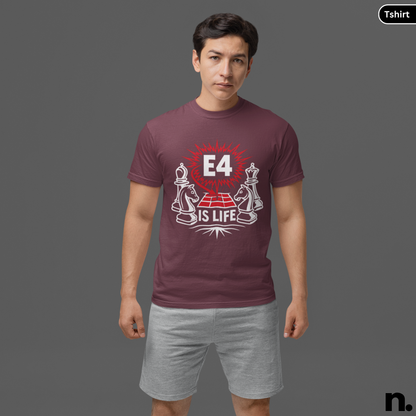 E4 is Life Chess Inspired Unisex Tee