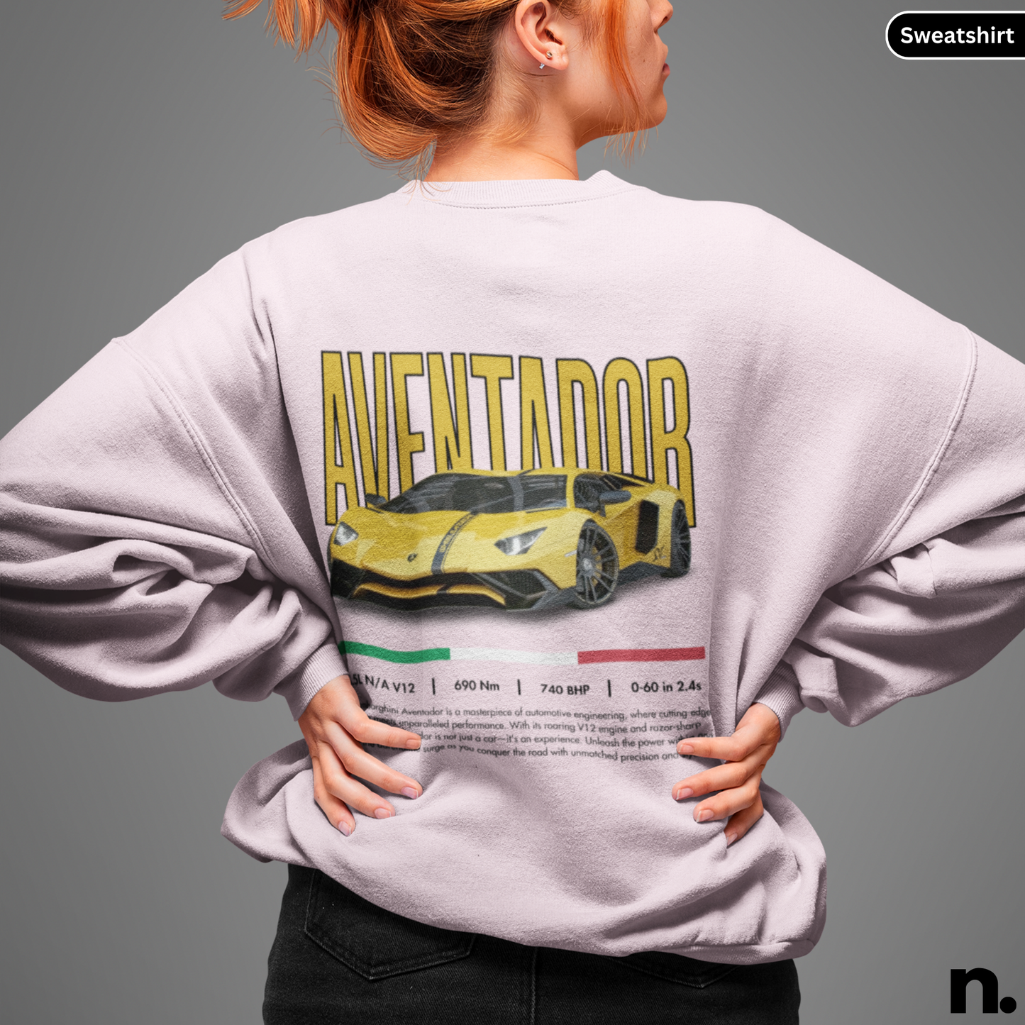 Lambo Aventador Poster Style Sweatshirt
