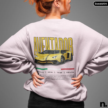Lambo Aventador Poster Style Sweatshirt