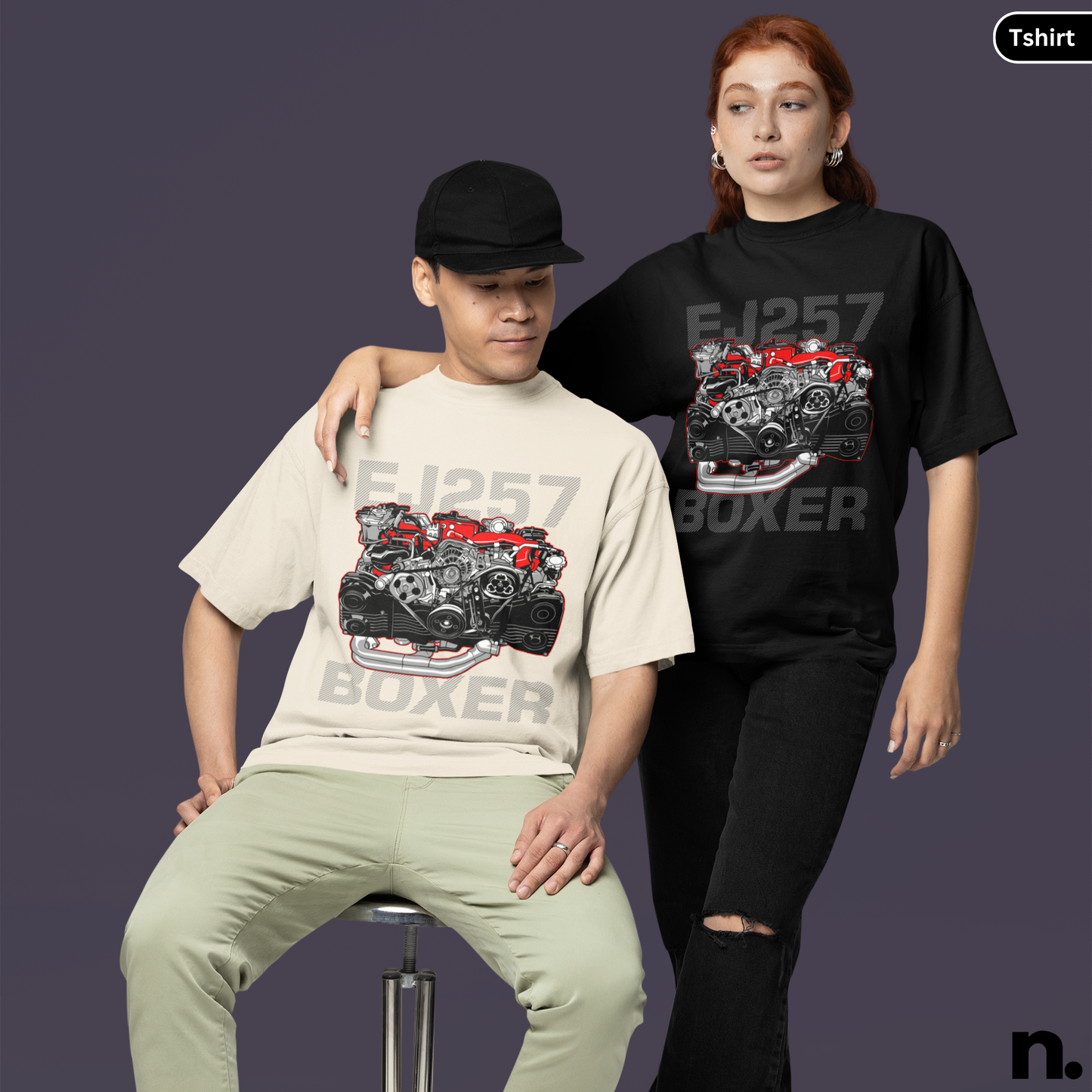 Boxer Engine Illustration T-Shirt