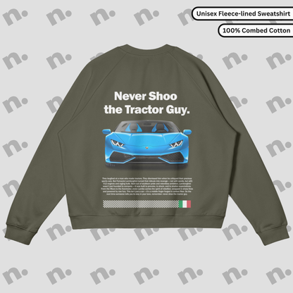 Fleece-lined sweatshirt from the Lambo Legacy line, inspired by Lamborghini’s legendary beginnings and bold performance