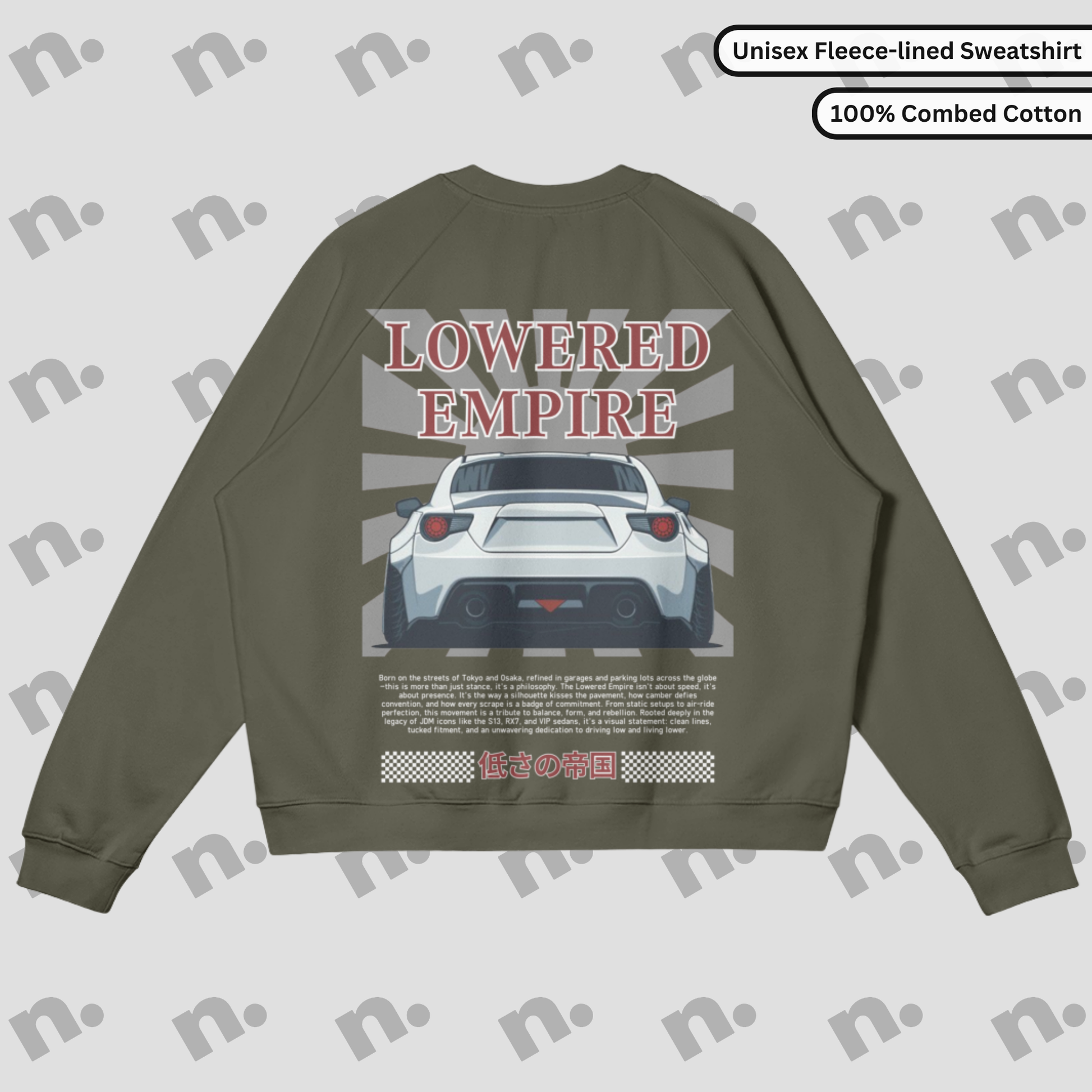 Lowered Empire heavyweight fleeced sweatshirt – ultra-warm crewneck for premium comfort and durability


